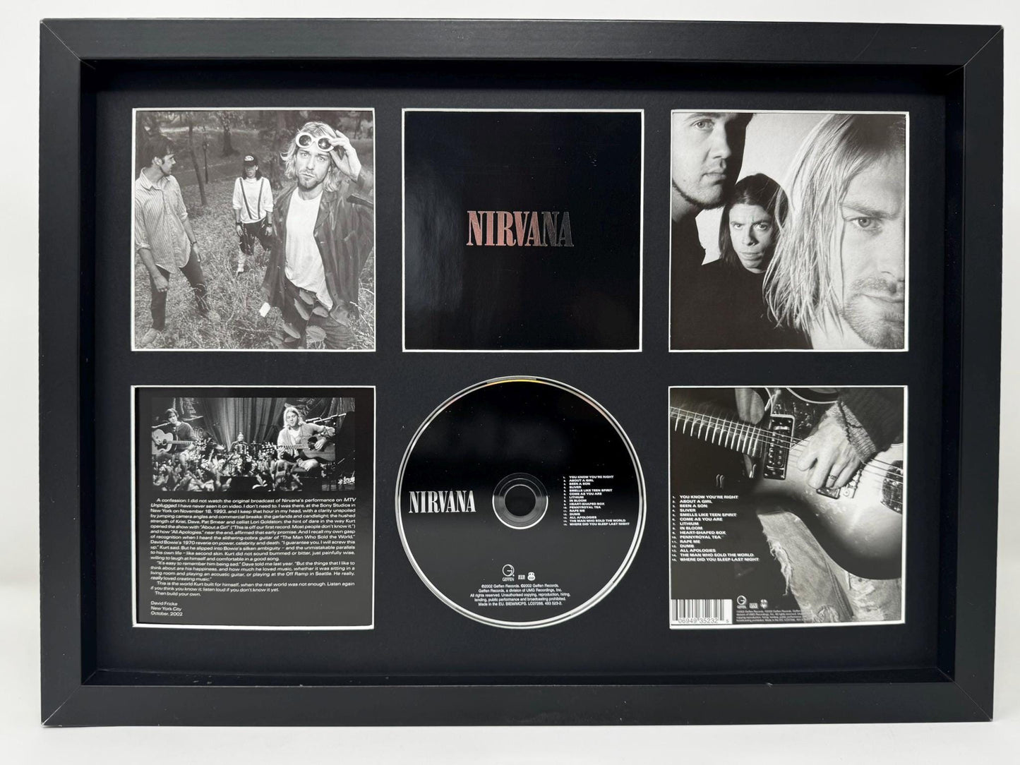 Nirvana | Greatest Hits | Retro Mounted CD Wall Display | Frame Not Included |