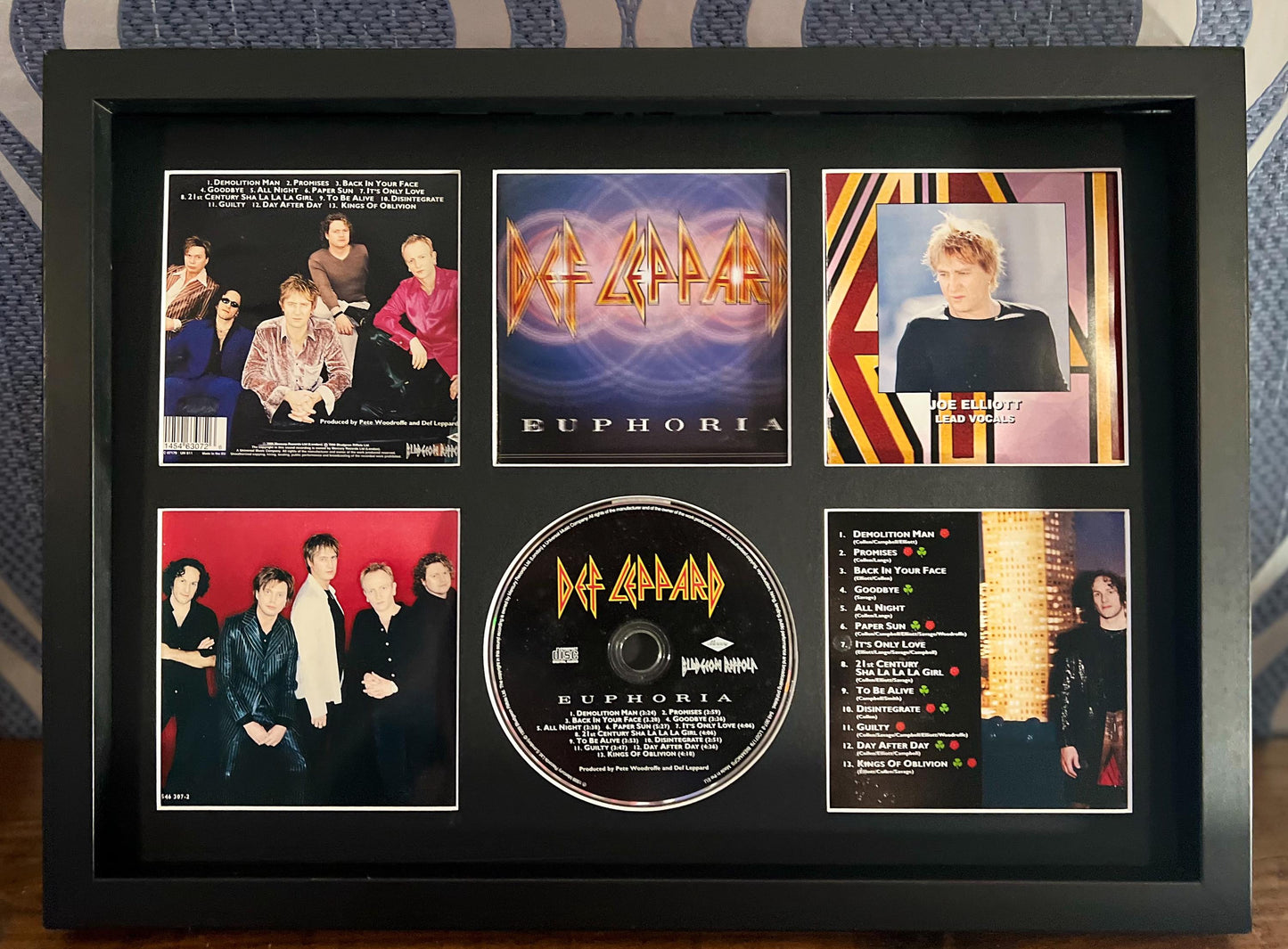 Def Leppard | Euphoria | Retro Mounted CD Wall Display | Frame Not Included |
