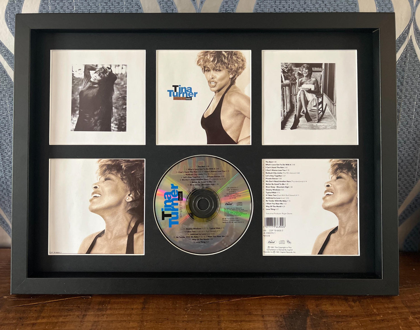 Tina Turner | Simply The Best | Retro Mounted CD Wall Display | Frame Not Included |