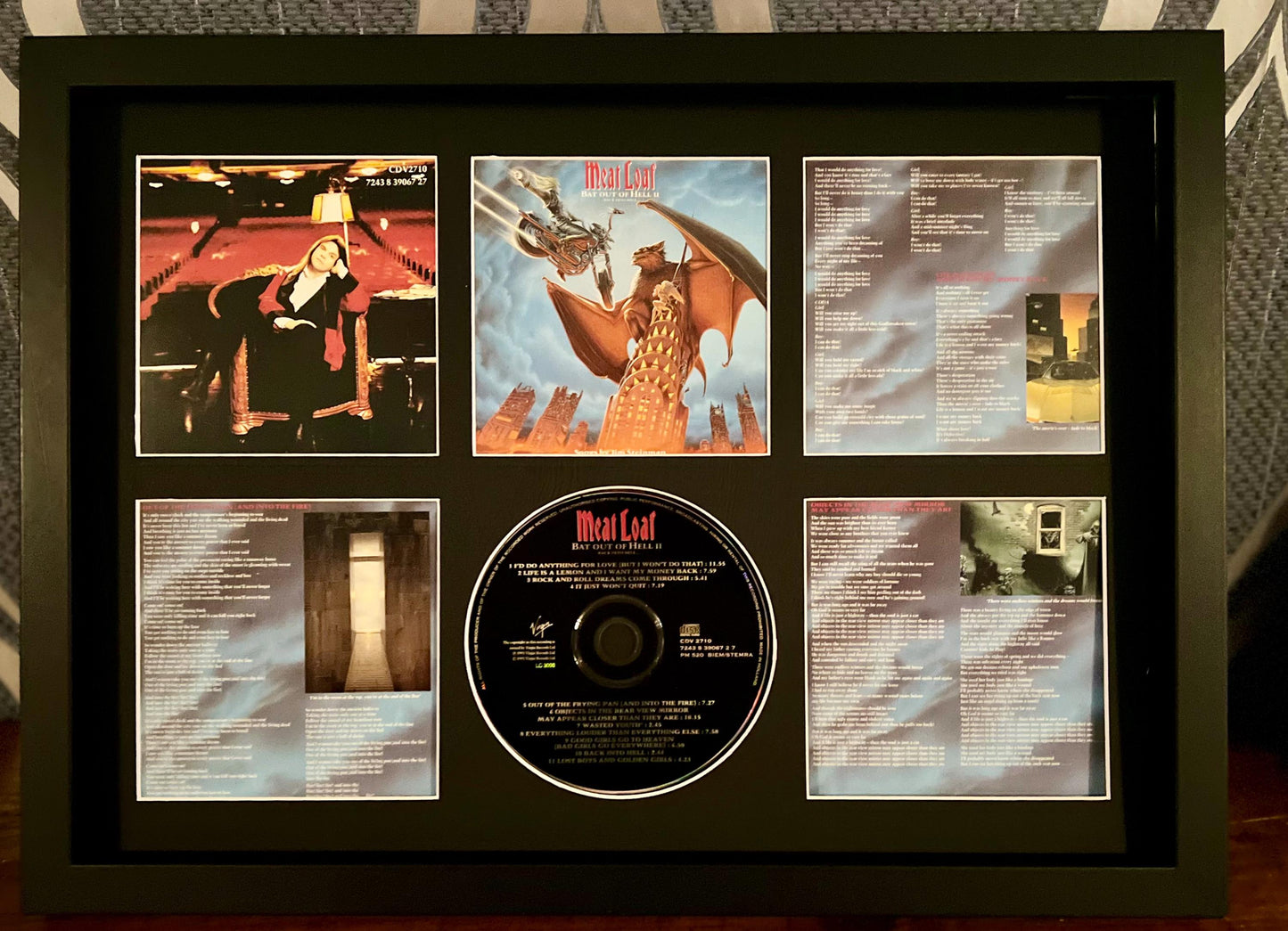 Meatloaf | Bat Out Of Hell 2 | Retro Mounted CD Wall Display | Frame Not Included |
