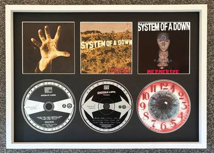 System Of A Down | System Of A Down | Toxicity | Mezmerize | Retro Triple CD Wall Display | Frame Not Included |