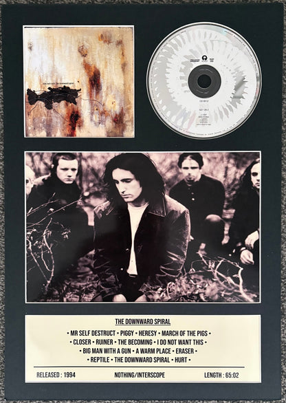 Nine Inch Nails | The Downward Spiral | Retro Mounted CD Wall Display | Frame Not Included |