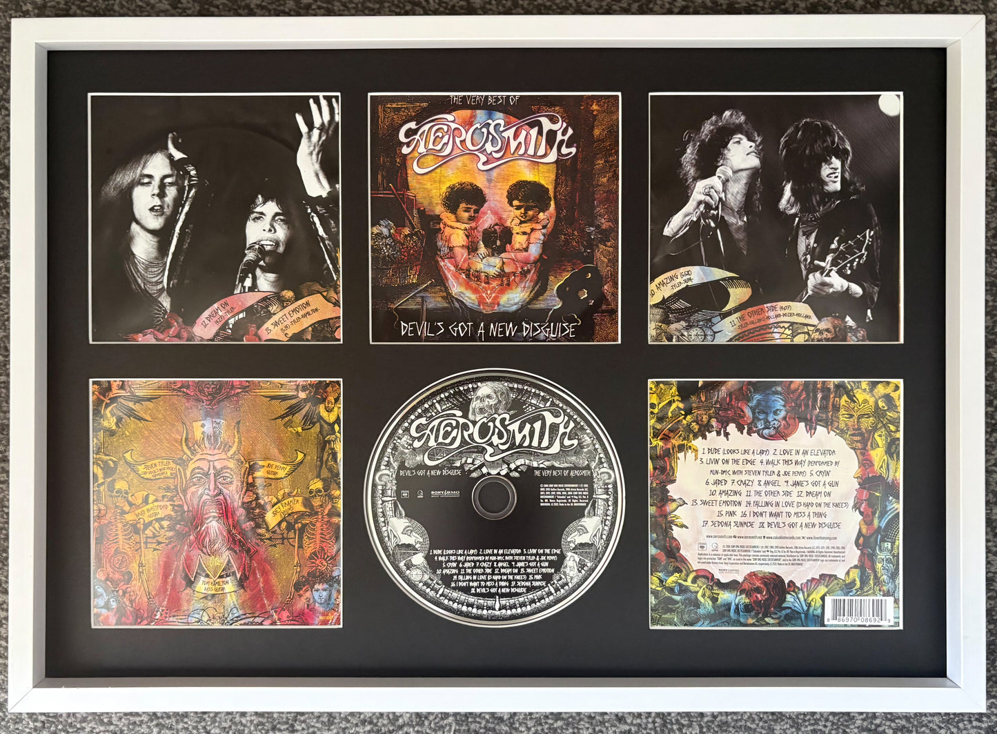 Aerosmith | Devil's Got A New Disguise | Retro Mounted CD Wall Display | Frame Not Included |