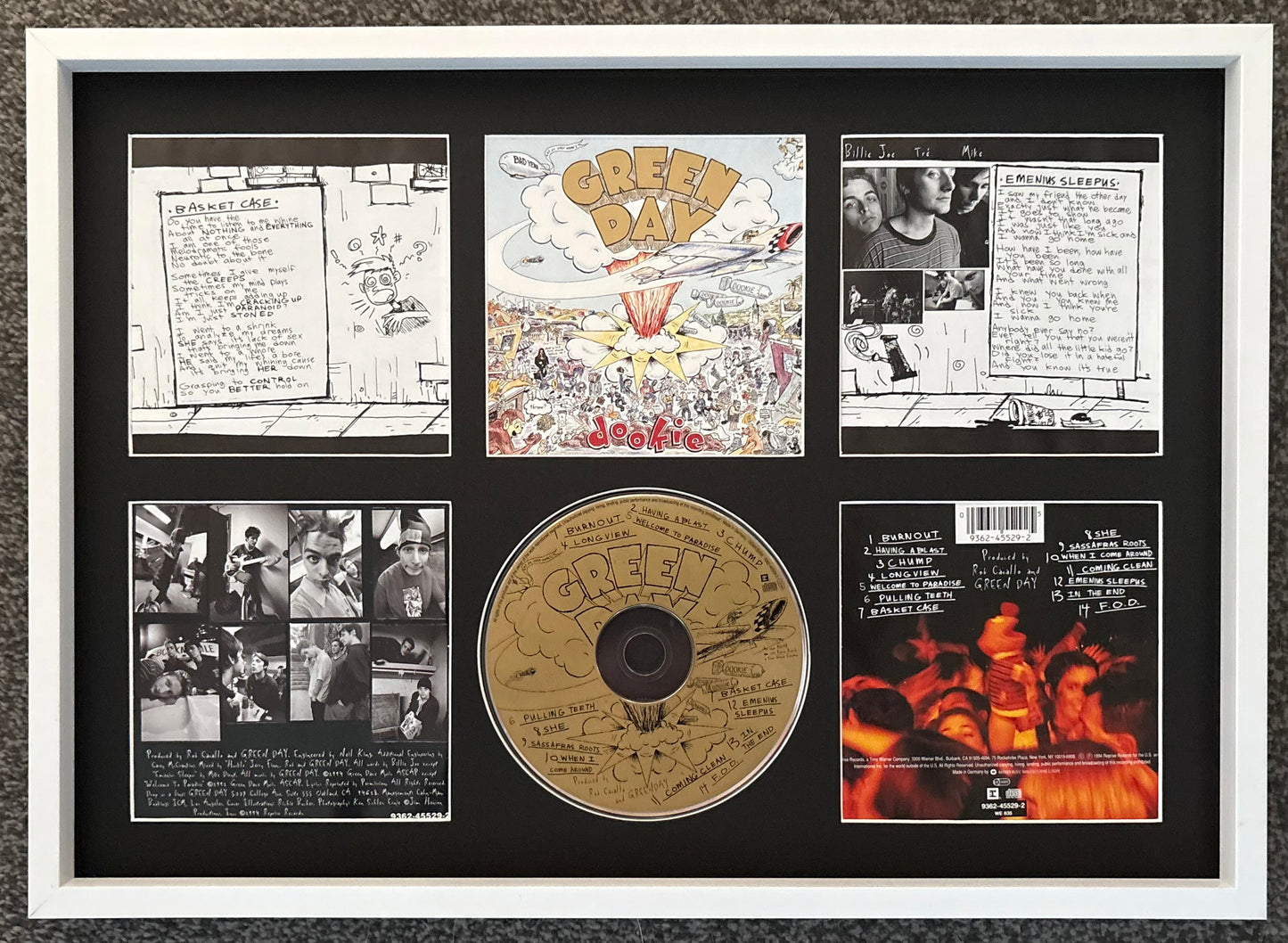 Green Day | Dookie | Retro Mounted CD Wall Display | Frame Not Included |