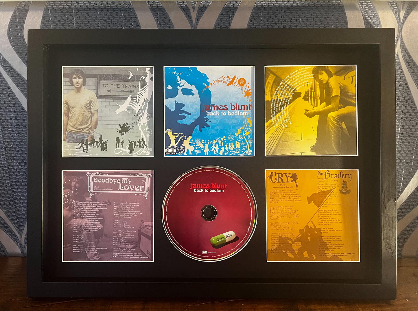 James Blunt | Back To Bedlam | Retro Mounted CD Wall Display | Frame Not Included |