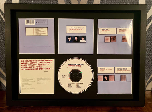 Manic Street Preachers | Everything Must Go | Retro Mounted CD Wall Display | Frame Not Included |