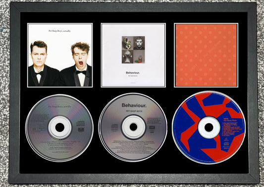 The Pet Shop Boys | Actually | Behaviour | Very | Retro Triple CD Wall Display | Frame Not Included |