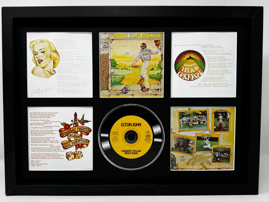 Elton John | Goodbye Yellow Brick Road | Retro Mounted CD Wall Display | Frame Not Included |