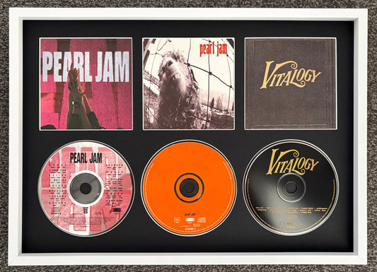 Pearl Jam | Ten | Vs | Vitalogy | Retro Triple CD Wall Display | Frame Not Included |