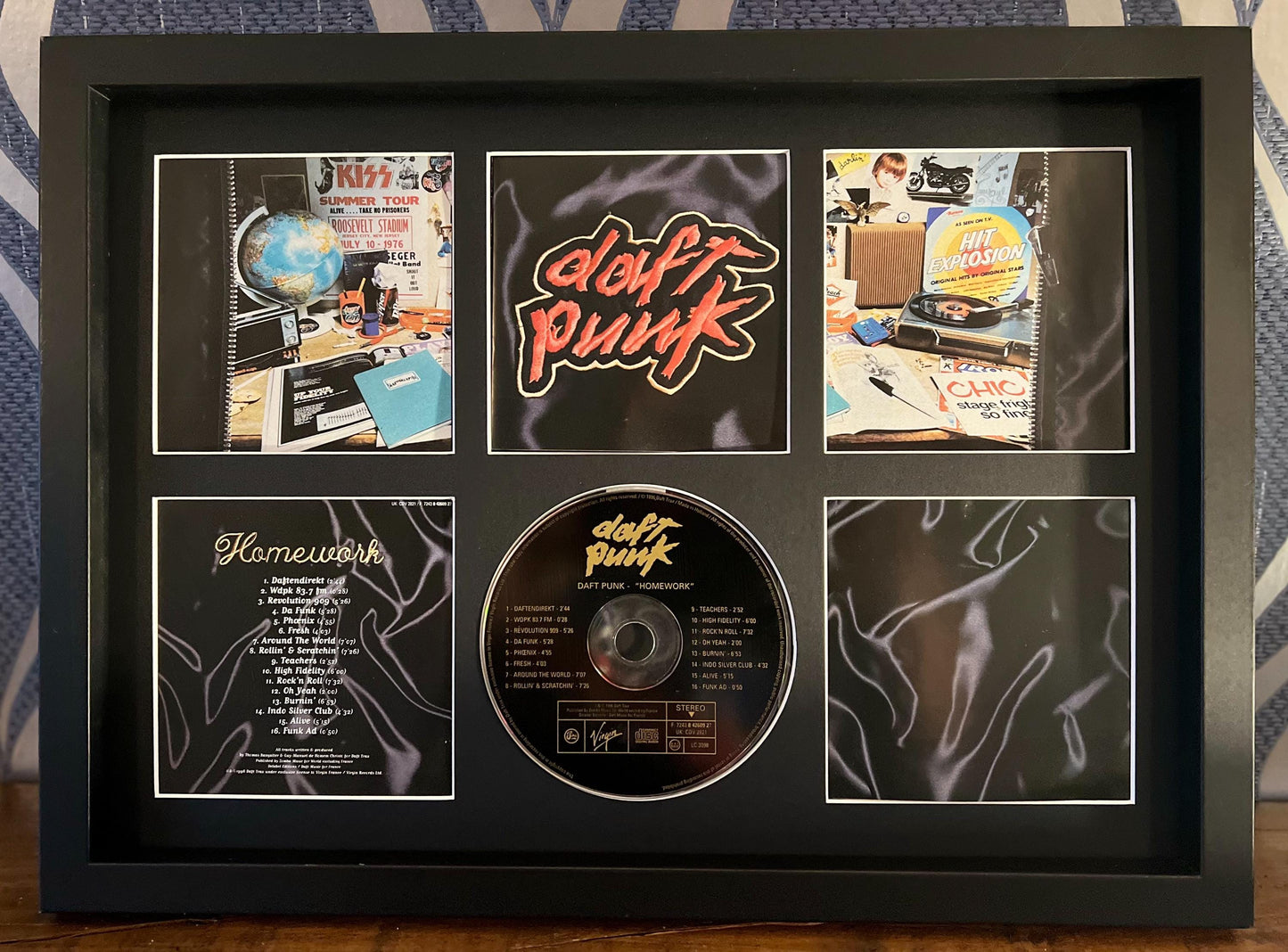 Daft Punk | Homework | Retro Mounted CD Wall Display | Frame Not Included |