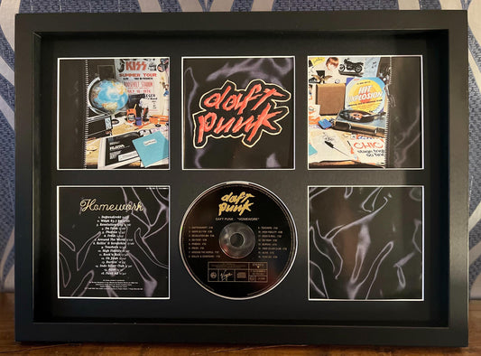 Daft Punk | Homework | Retro Mounted CD Wall Display | Frame Not Included |