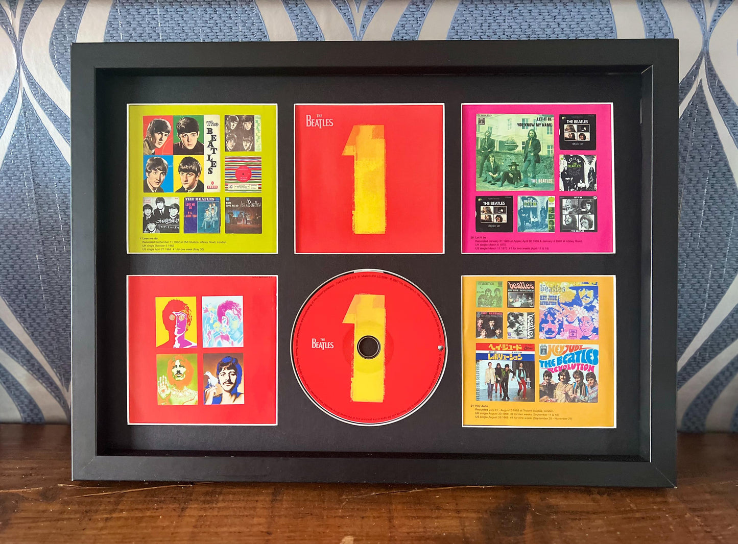 The Beatles | 1 | Retro Mounted CD Wall Display | Frame Not Included |