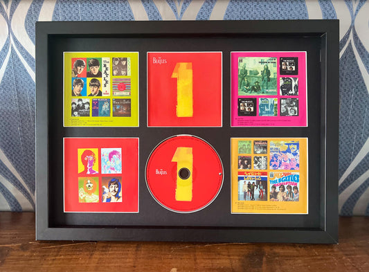 The Beatles | 1 | Retro Mounted CD Wall Display | Frame Not Included |