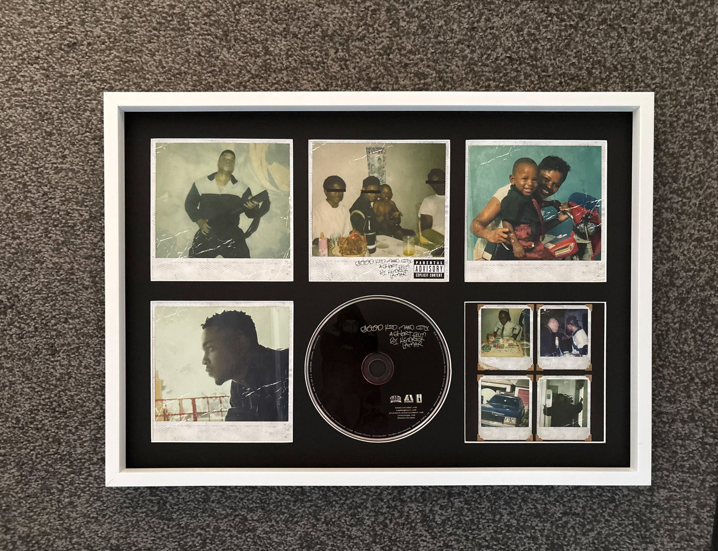 Kendrick Lamar | Good Kid M.A.A.D City | Retro Mounted CD Wall Display | Frame Not Included |