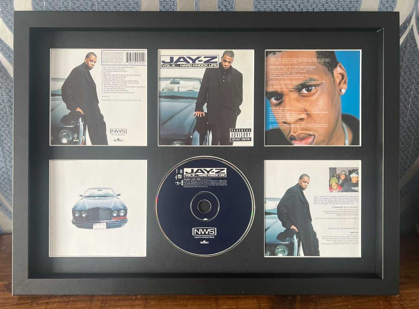 Jay Z | Vol 2...Hard Knock Life | Retro Mounted CD Wall Display | Frame Not Included |