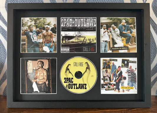 2Pac & The Outlawz | Still I Rise | Retro Mounted CD Wall Display | Frame Not Included |
