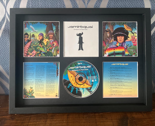 Jamiroquai | Emergency On Planet Earth | Retro Mounted CD Wall Display | Frame Not Included |