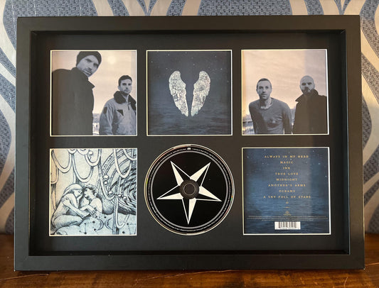 Coldplay | Ghost Stories | Retro Mounted CD Wall Display | Frame Not Included |