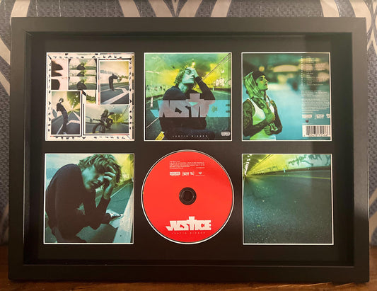 Justin Bieber | Justice  | Retro Mounted CD Wall Display | Frame Not Included |