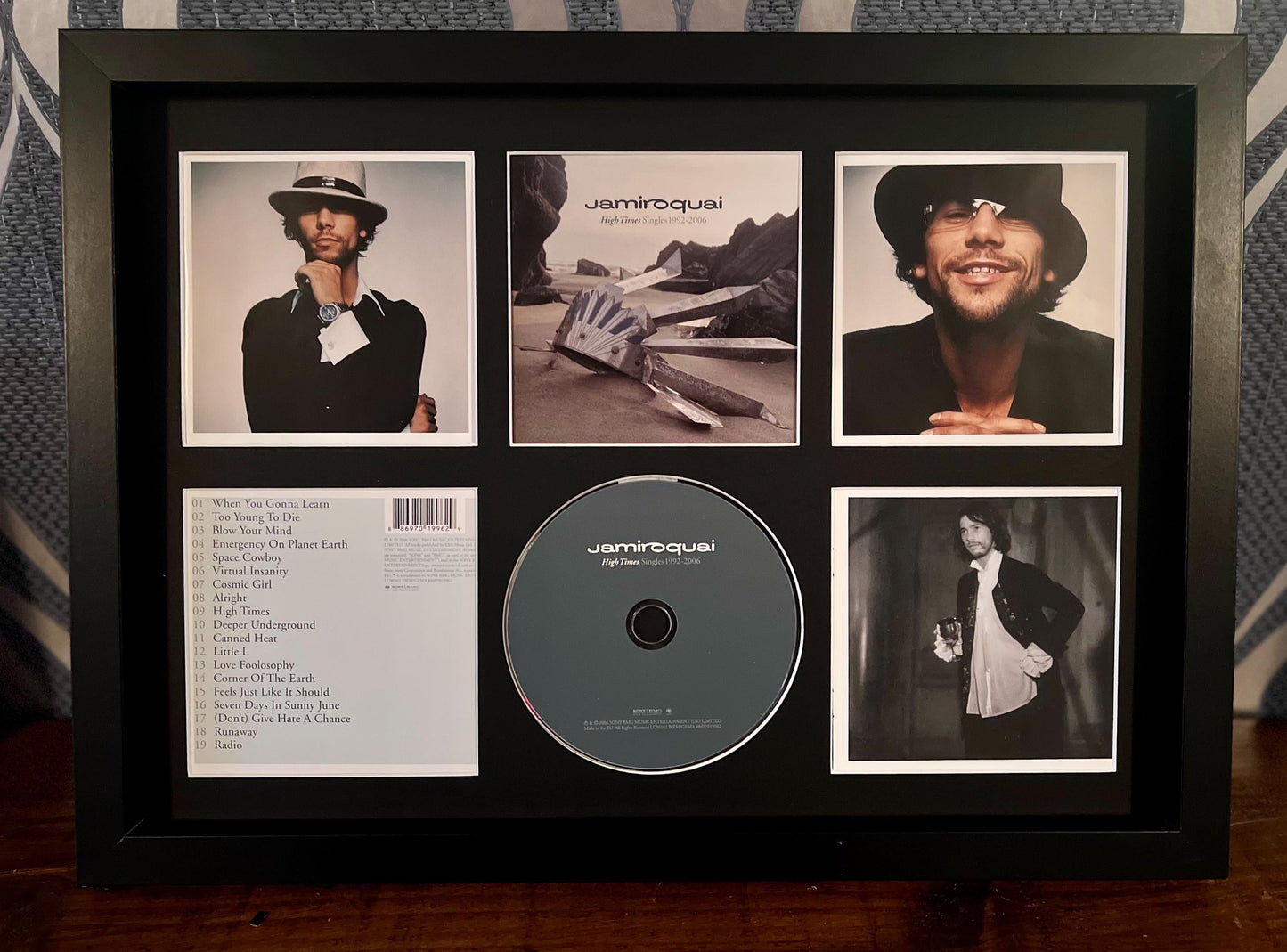 Jamiroquai | High Times The Singles 1992-2006 | Retro Mounted CD Wall Display | Frame Not Included |