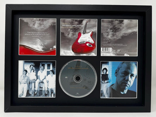 Dire Straits & Mark Knopfler | Private Investigations The Best Of | Retro Mounted CD Wall Display | Frame Not Included |