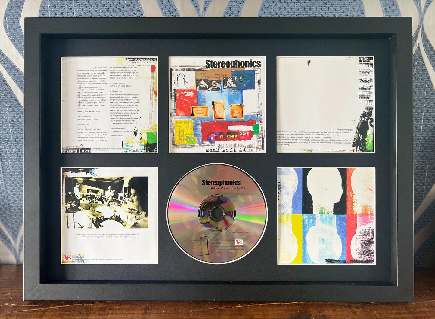 The Stereophonics | Word Gets Around Retro Mounted CD Wall Display | Frame Not Included |