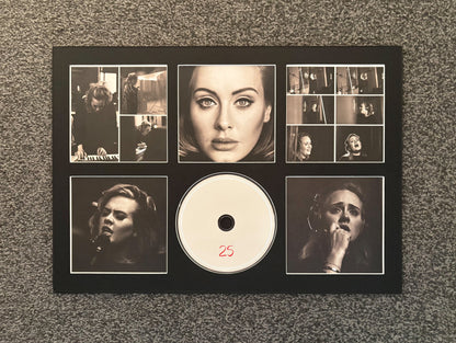 Adele | 25 | Retro Mounted CD Wall Display | Frame Not Included |