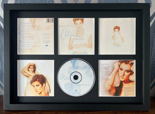 Celine Dion | Falling Into You | Retro Mounted CD Wall Display | Frame Not Included |