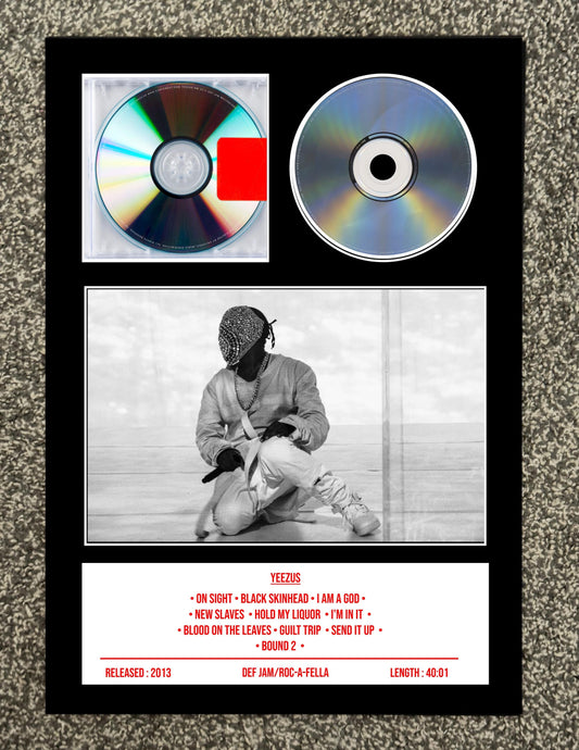 Kanye West | Yeezus | Retro Mounted CD Wall Display | Frame Not Included |