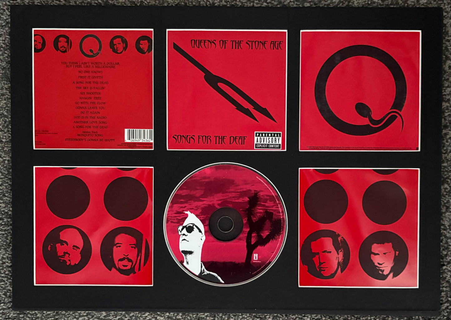 Queens Of The Stone Age | Songs For The Deaf | Retro Mounted CD Wall Display | Frame Not Included |