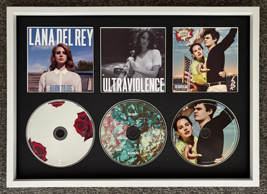 Lana Del Rey | Born To Die | Ultraviolence | NFR | Retro Triple CD Wall Display | Frame Not Included |