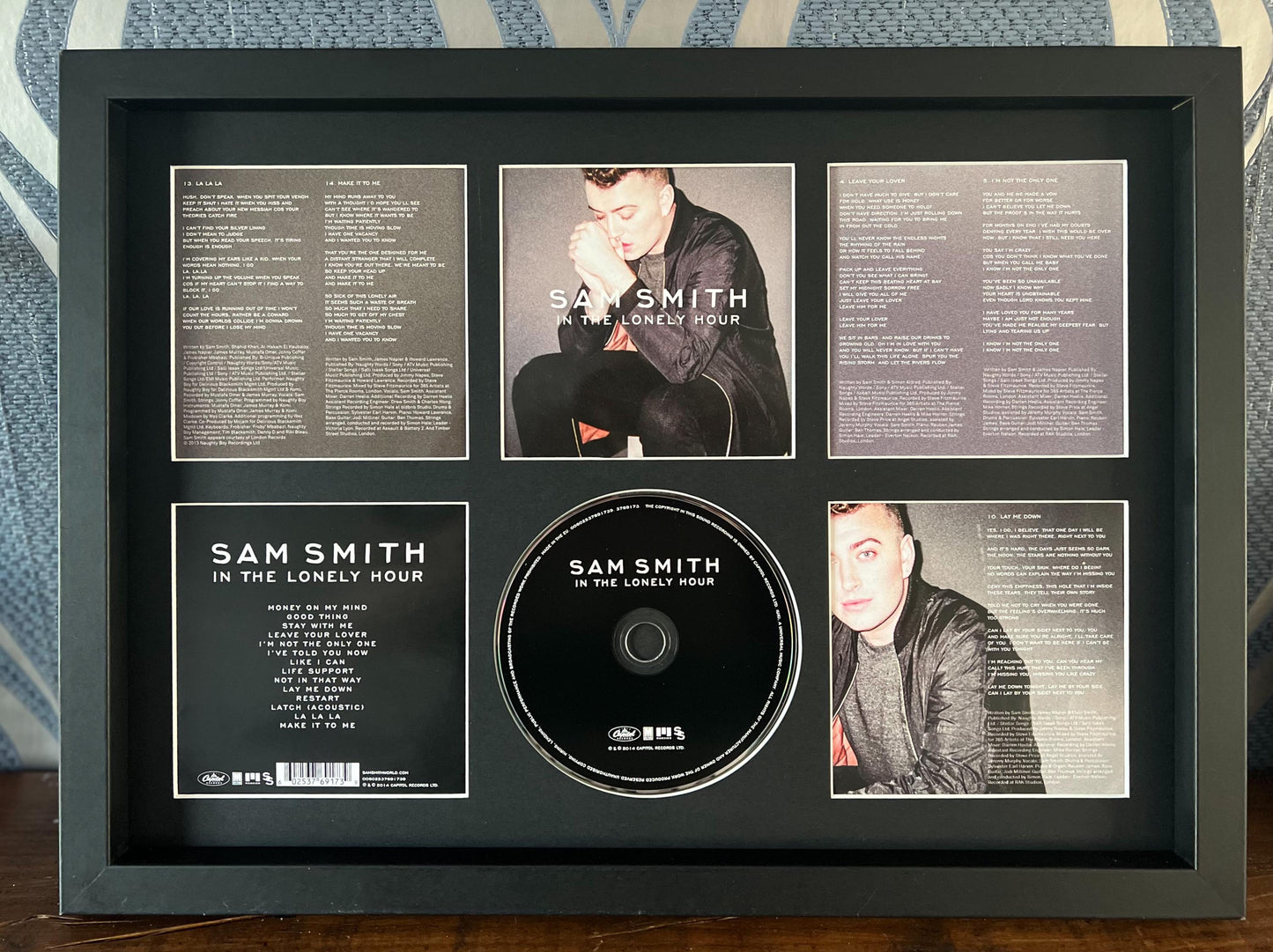 Sam Smith | In The Lonely Hour | Retro Mounted CD Wall Display | Frame Not Included |