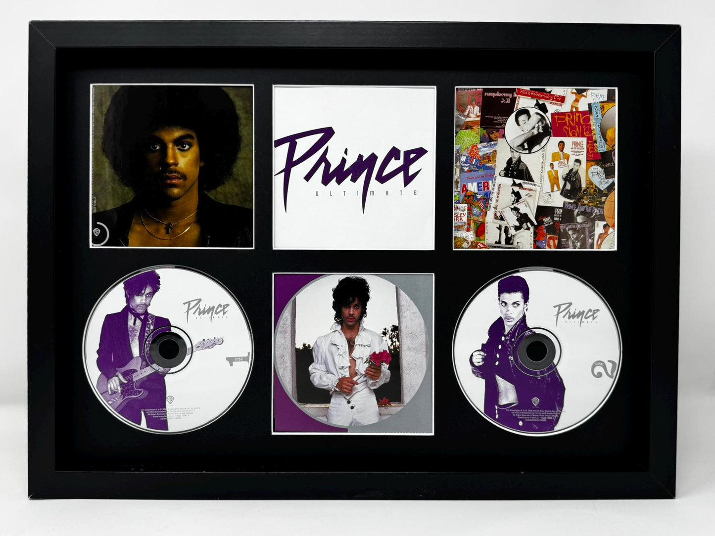 Prince | Ultimate | Retro Double Mounted CD Wall Display | Frame Not Included |