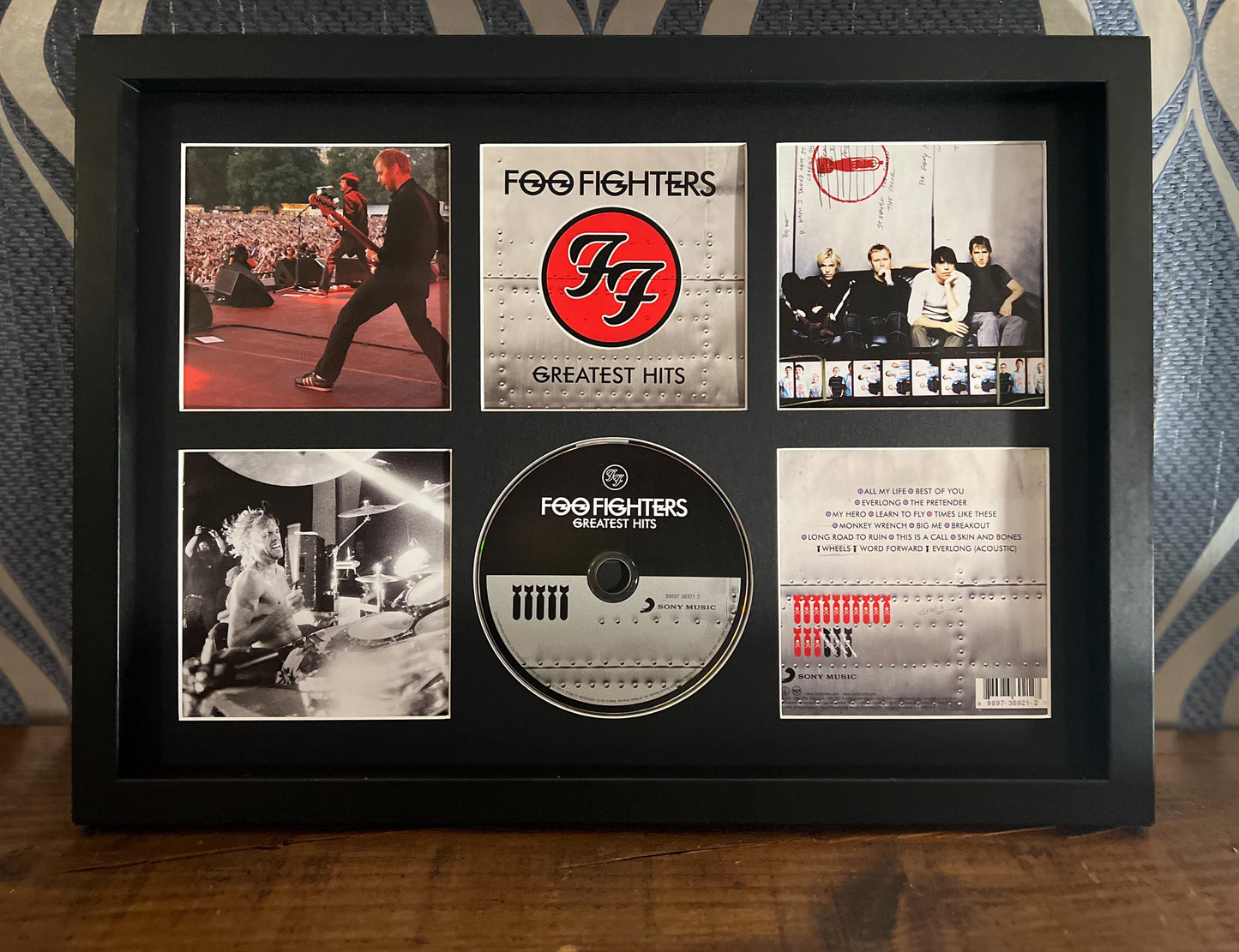 The Foo Fighters | Greatest Hits | Retro Mounted CD Wall Display | Frame Not Included |