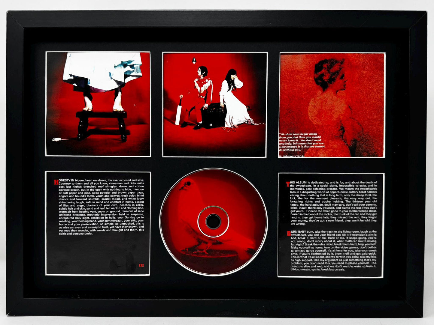 The White Stripes | Elephant | Retro Mounted CD Wall Display | Frame Not Included |
