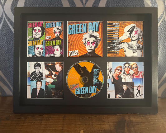 Green Day | Dos! | Retro Mounted CD Wall Display | Frame Not Included |