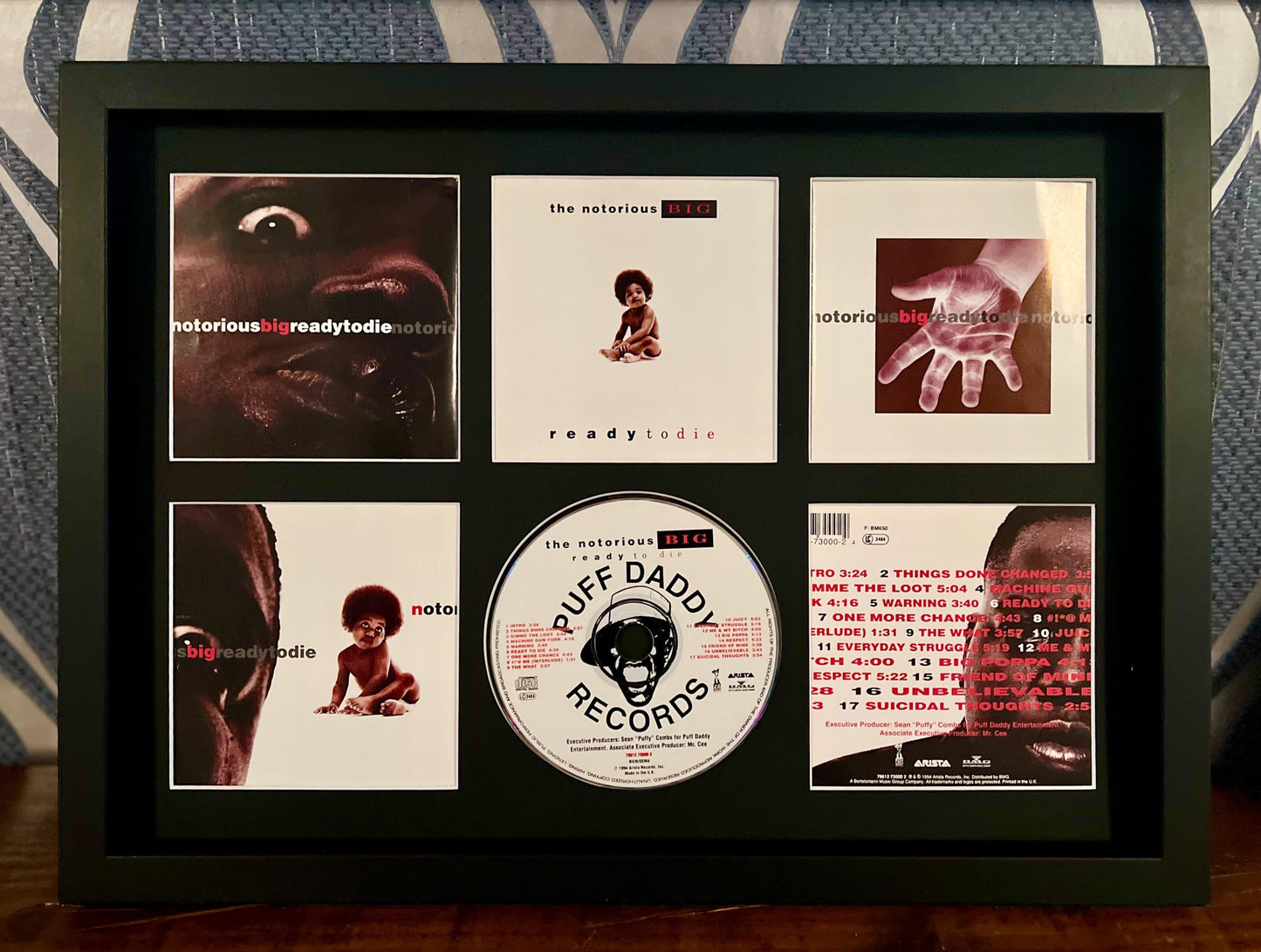 The Notorious BIG | Ready To Die | Retro Mounted CD Wall Display | Frame Not Included |