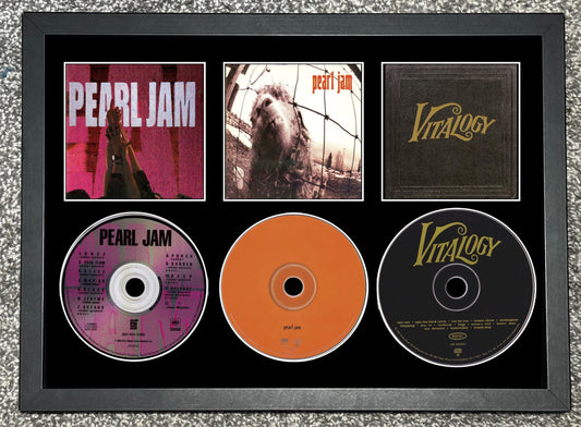 Pearl Jam | Ten | Vs | Vitalogy | Retro Triple CD Wall Display | Frame Not Included |