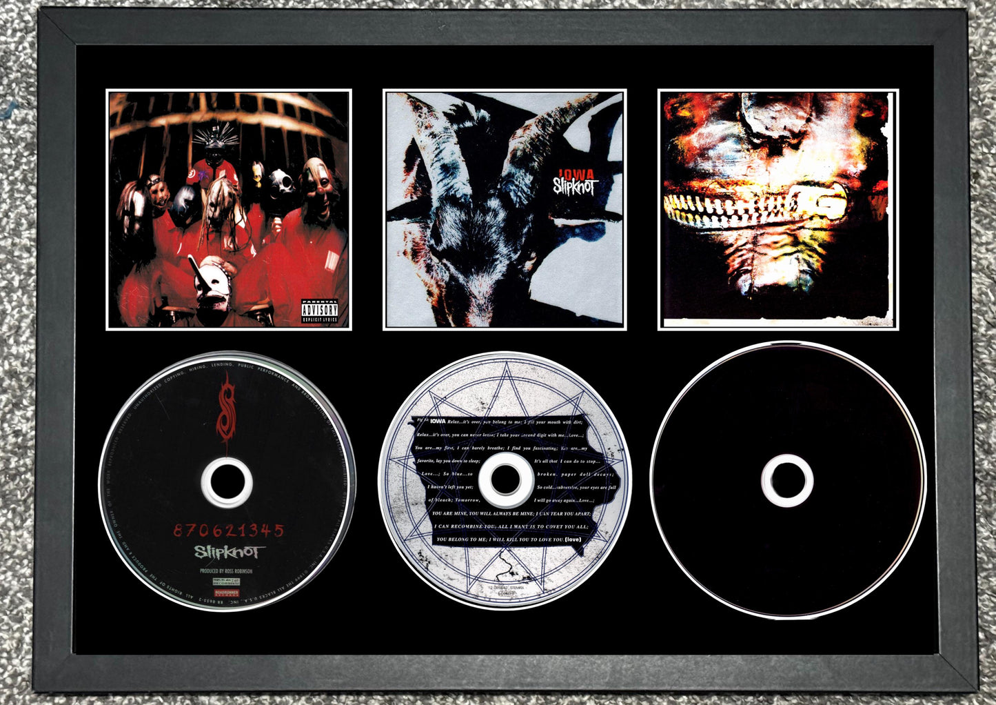 Slipknot | Slipknot | Iowa | (Vol 3) The Subliminal Verses | Retro Triple CD Wall Display | Frame Not Included |