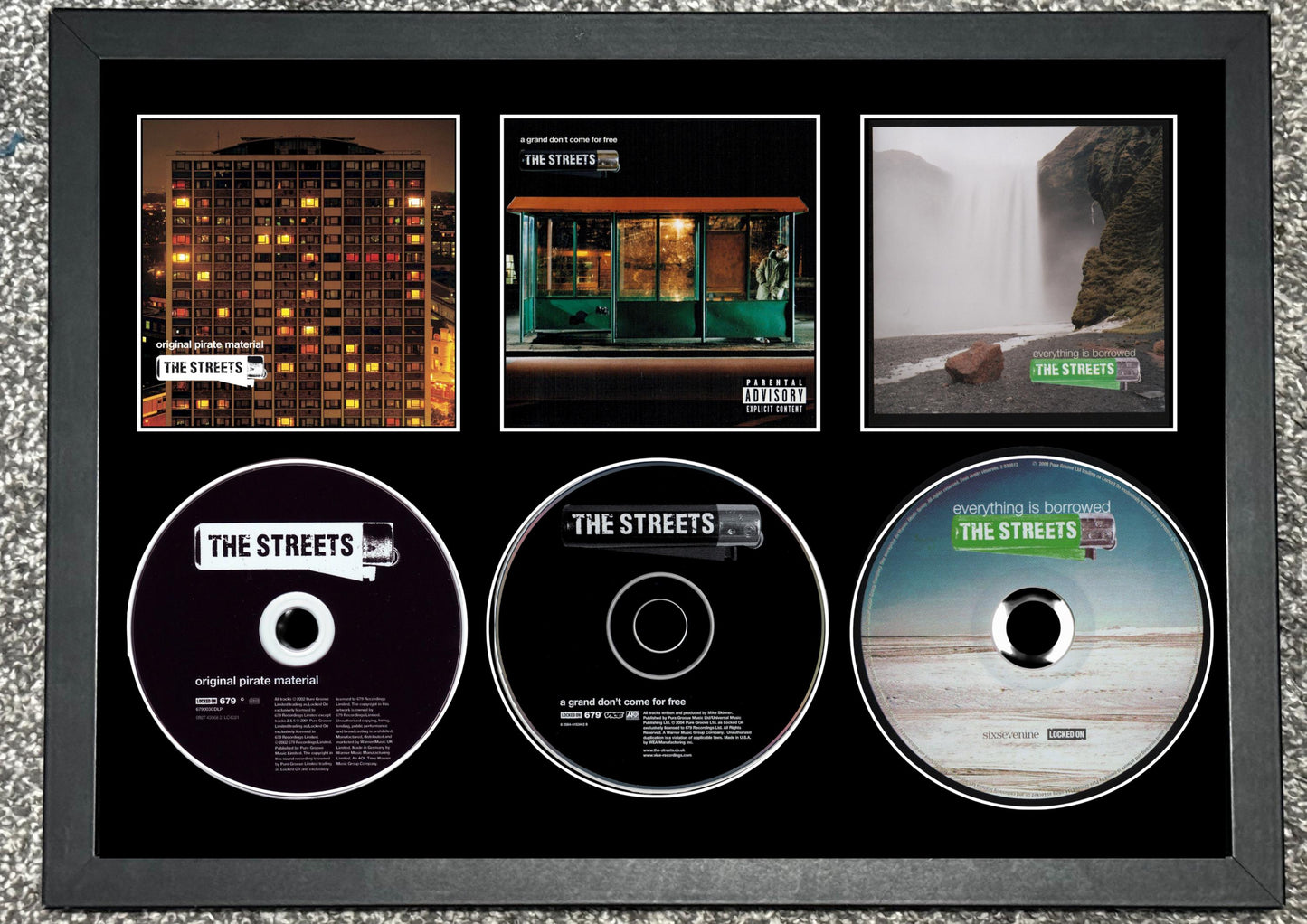 The Streets | Original Pirate Material | A Grand Don't Come For Free | Everything Is Borr... | Triple CD Wall Display | Frame Not Included |