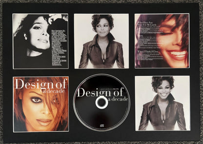 Janet Jackson | Design Of A Decade | Retro Mounted CD Wall Display | Frame Not Included |