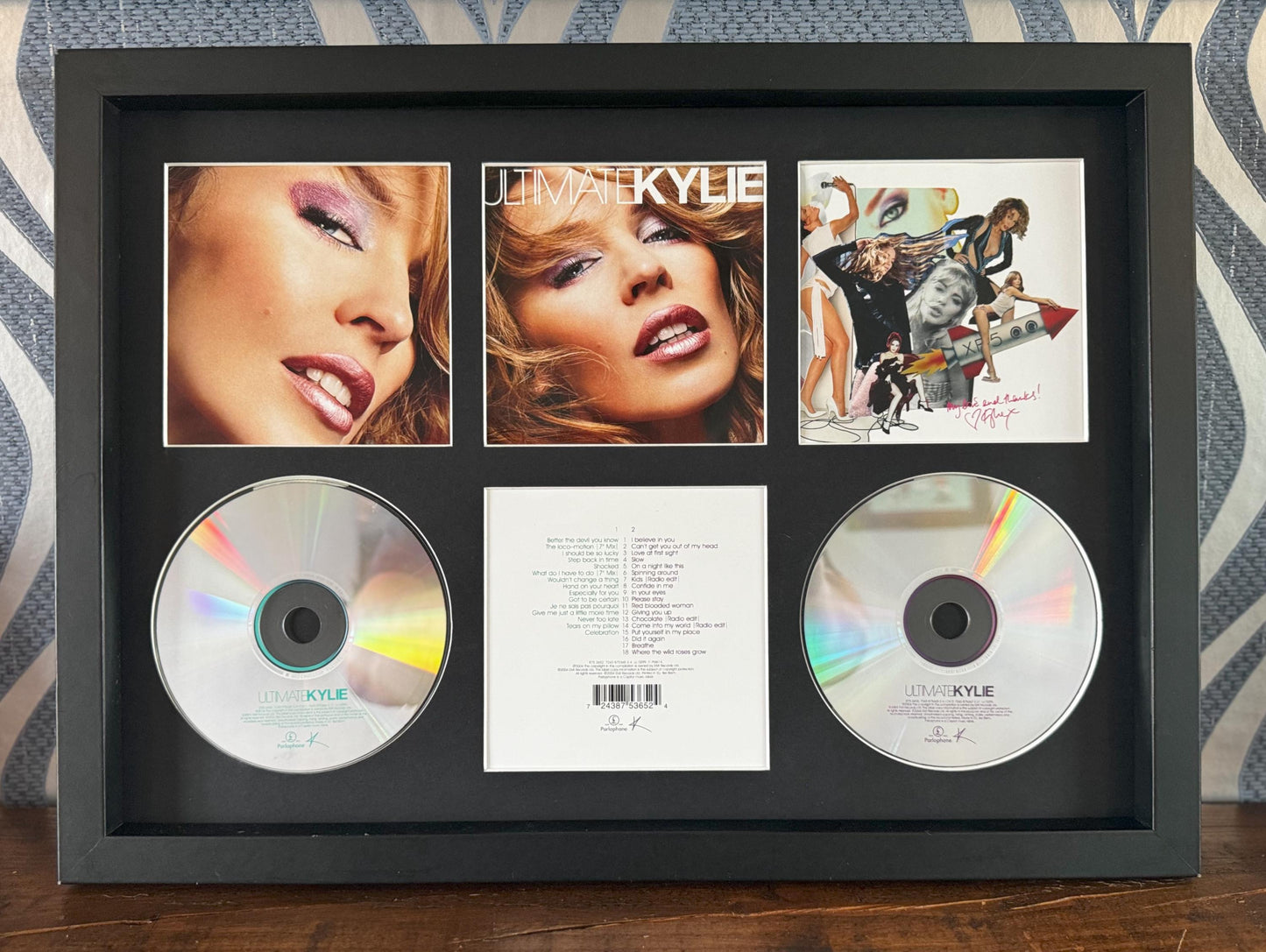 Kylie Minogue | Ultimate Kyle | Retro Double Mounted CD Wall Display | Frame Not Included |