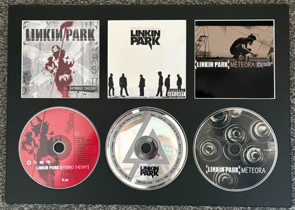 Linkin Park | Hybrid Theory | Minutes To Midnight | Meteora | Retro Triple CD Wall Display | Frame Not Included |