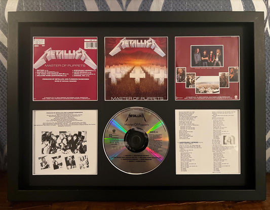 Metallica | Master Of Puppets | Retro Mounted CD Wall Display | Frame Not Included |