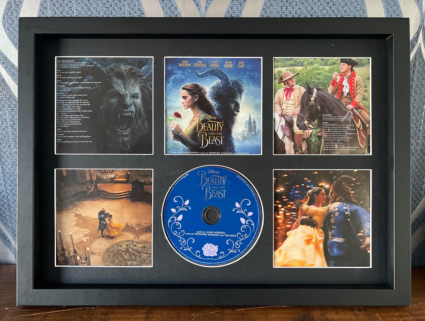 Beauty & The Beast | Original Soundtrack | Retro Mounted CD Wall Display | Frame Not Included |