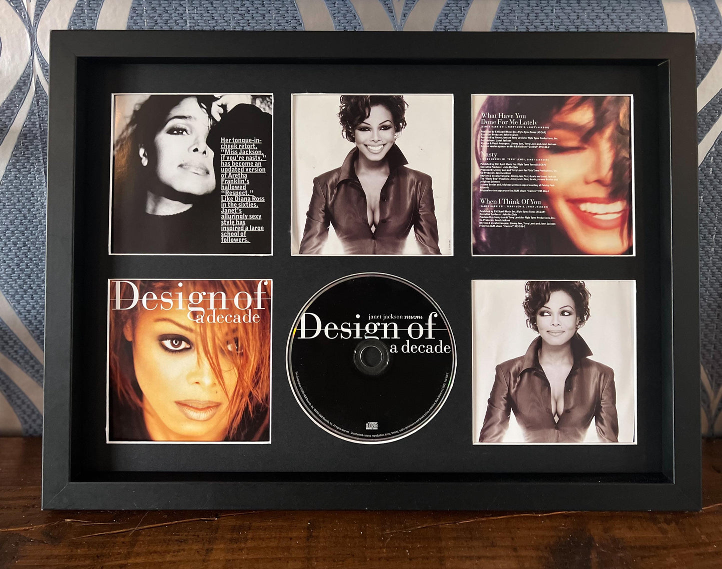 Janet Jackson | Design Of A Decade | Retro Mounted CD Wall Display | Frame Not Included |