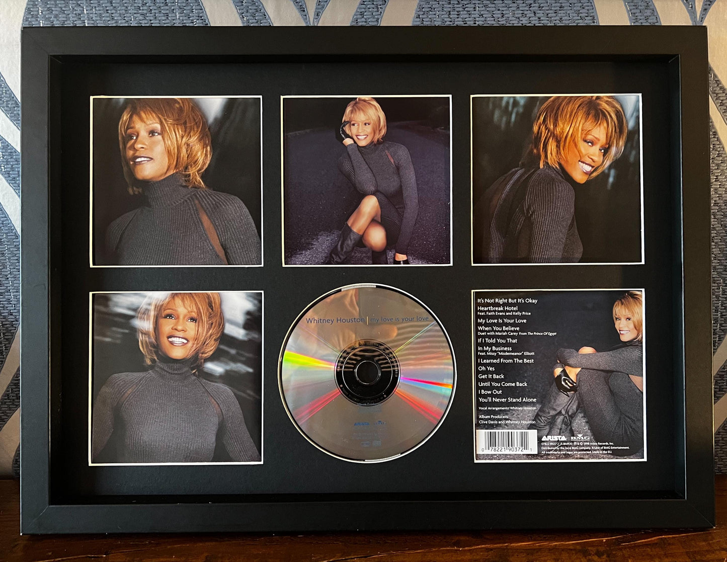 Whitney Houston | My Love Is Your Love | Retro Mounted CD Wall Display | Frame Not Included |
