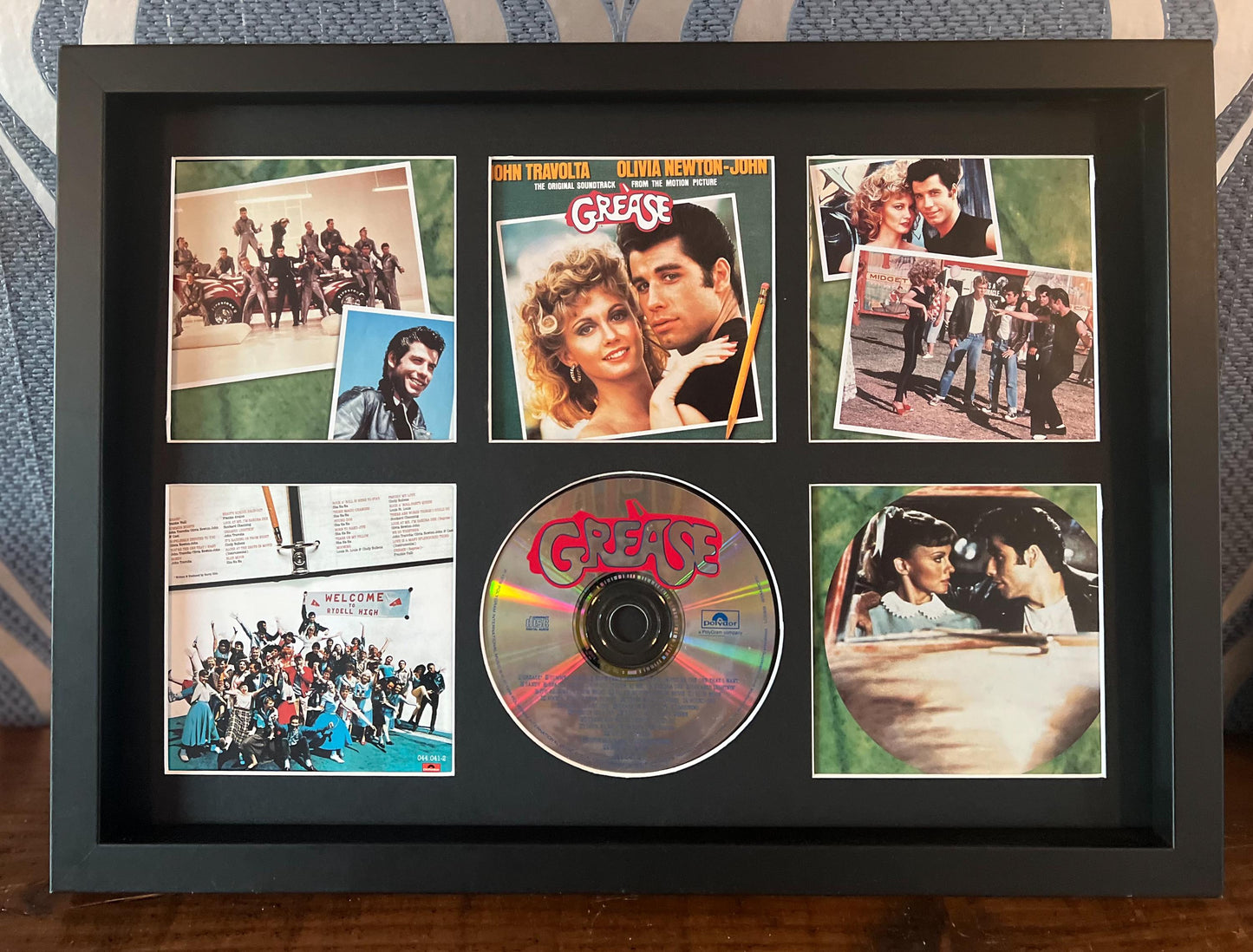 Grease | Original Soundtrack | Retro Mounted CD Wall Display | Frame Not Included |