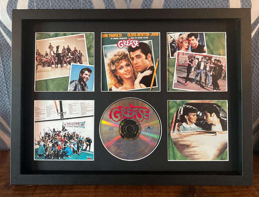 Grease | Original Soundtrack | Retro Mounted CD Wall Display | Frame Not Included |
