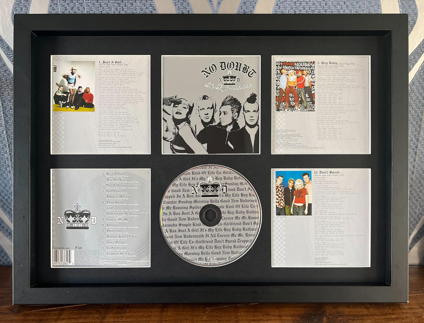 No Doubt | The Singles Collection 1992-2003 | Retro Mounted CD Wall Display | Frame Not Included |